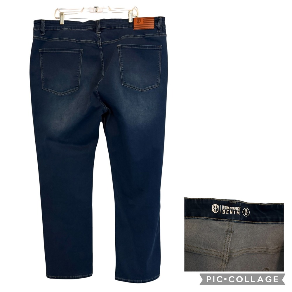 Born Primitive Flex‎ Stretchy Athletic Fit Denim Jeans 46x33 Dark Wash Straight